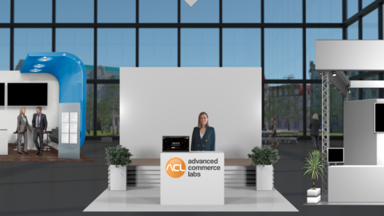 Messestand ACL_inkl. Screenshot Webseite
